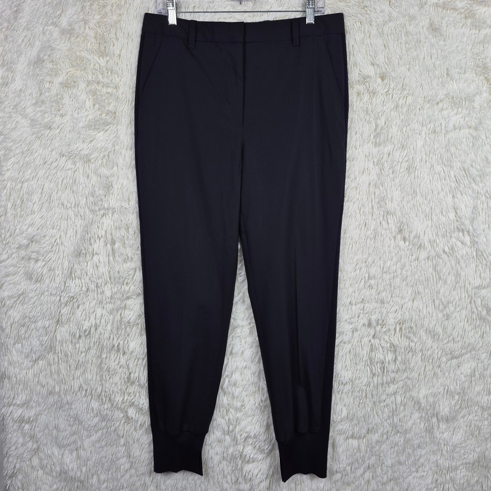 3.1 Phillip Lim Navy Virgin Wool Ribbed Cuff Jogger Pants Size 8 Modern Luxury